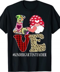 Kindergarten Teacher Love Leopard Appreciation Valentine Gift T-Shirt