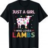 Lambs Lover Just a Girl Who Loves Lambs Daisy Flower Classic T-Shirt