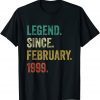 Legend Since February 1999 23Th Birthday 23 Years Old Classic Shirt