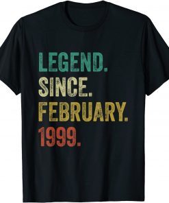 Legend Since February 1999 23Th Birthday 23 Years Old Classic Shirt