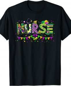 Leopard Mardi Gras Nurse Nursing School Apparel Classic T-Shirt