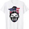 Lets Go Darwin, Messy Bun American Flag, Trendy Mask Classic Shirt
