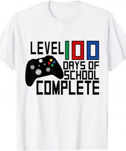 Level 100 Days Of School Unlocked Gamer Video Games Limited Shirt