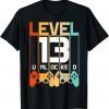 Level 13 Unlocked 13th Birthday Matching Video Game Unisex Shirt