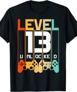Level 13 Unlocked 13th Birthday Matching Video Game Unisex Shirt