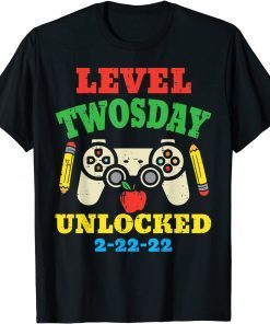 Level Twosday Unlocked 2-22-22 Gamer Twos Day 2022 Classic Shirt