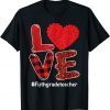 Love 5th Grade Teacher Students Heart Valentine's Day Classic Shirt