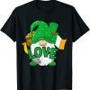 Love Gnome Shirt Funny St Patricks Day Irish Flag Classic Shirt