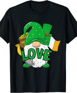 Love Gnome Shirt Funny St Patricks Day Irish Flag Classic Shirt