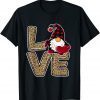 Love Gnomies Happy Valentines Day Leopard Red Buffalo Plaid Classic Shirt