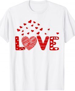 Love Red Hearts Cute Valentines Day Limited Shirt
