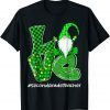 Love Second Grade Gnome St Patrick’s Day Green Plaid Teacher Unisex Shirt