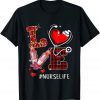 Love Stethoscope Heart School Nurse Valentines Day Unisex Shirt
