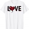 Love White Buffalo Plaid Heart Valentines Day Red Gift Shirt