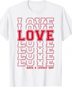 Love You - Cute Cursive Love Valentines Day Red Top Gift Shirt