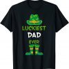 Luckiest Dad Ever Irish St Patricks Day Family Classic Shirt