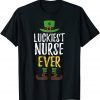 Luckiest Ever Nurse Leprechaun St. Patrick's Day Matching Classic Shirt