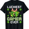 Luckiest Gamer Ever St. Patrick's Day Gift T-Shirt