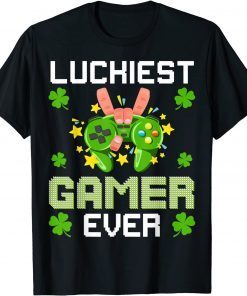 Luckiest Gamer Ever St. Patrick's Day Gift T-Shirt