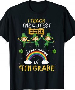 Lucky Leprechauns St Patricks Day 9th Grade Teacher Classic Shirt