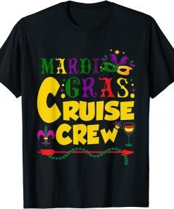 Mardi Gras 2022 Beads Cruise Crew Cruising Wreath Feathers Classic Shirt