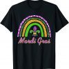 Mardi Gras 2022 Rainbow Leopard Mardi Gras Gift Shirt