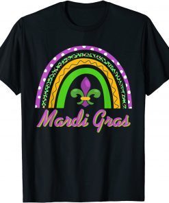 Mardi Gras 2022 Rainbow Leopard Mardi Gras Gift Shirt