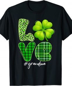 Matching Family Love Grandma Shamrock Patricks Day Gift Shirt