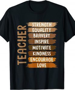 Melanin Teacher Black History Month African Black T-Shirt