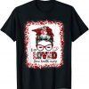 Messy Bun Hair One Loved Home Health Nurse Valentine's Day Gift Shirt