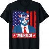 Murica Trump USA Flag Glasses 2020 Election Republican Gift T-Shirt
