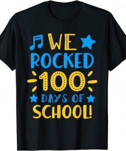 Music Teacher - Happy 100th Day of School We Rocked 100 Days Classic Shirt