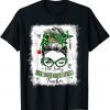 One Lucky Kindergarten Teacher Messy Bun Patricks Day Gift Shirt