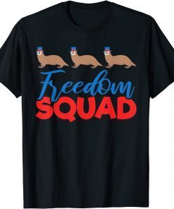 Otters Freedom Squad Matching 4th Of July USA Flag Team Gift Shirt