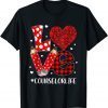 Plaid Heart LOVE Counselor Valentine Day Christmas Classic Shirt
