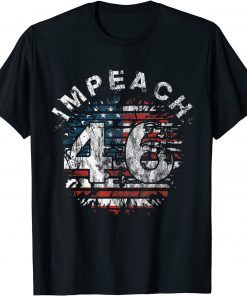 Political Humor Impeach 46, Anti Biden Patriotic Flag Gift Shirt