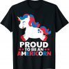 Proud To Be An Americorn Unicorn 4th Of July USA Limited Shirt