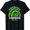 Rainbow Luckiest Librarian Ever St Patricks Day T-Shirt