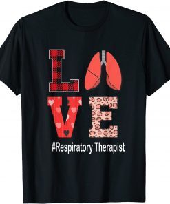 Respiratory Therapist Valentines Day Red Plaid Hearts Limited Shirt