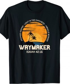 Retro Waymaker Promise Keeper Miracle Worker Christian Limited Shirt