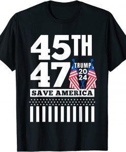 Save America Again Trump 2024 45th 47th President Support Classic T-Shirt