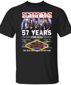 Scorpions 57th Anniversary 1965 2022 Signatures Thank You For The Memories Unisex Shirt