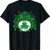 St Patricks Day Gnome Holding Lucky Shamrock Leopard Rainbow 2022 Shirt