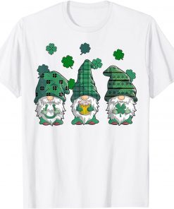 St Patricks Day Gnomes Buffalo Plaid Shamrock Limited Shirt