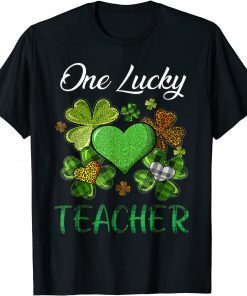 St Patricks Day Shamrock Buffalo Plaid Teacher Gift Shirt