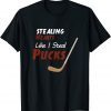 Stealing Hearts Like I Steal Pucks, Valentines Day Hockey Unisex Shirt