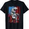 T Rex American Flag Ice Pop 4th Of July USA Merica Unisex Shirt