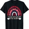 Teacher I Teach The Sweetest Hearts Rainbow Valentines Day Unisex Shirt