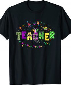 Teacher Mardi Gras 2022 Teacher Squad Family Matching Gift Shirt