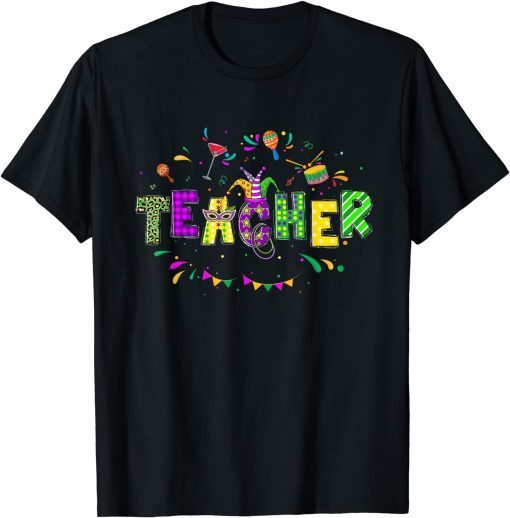 Teacher Mardi Gras 2022 Teacher Squad Family Matching Gift Shirt